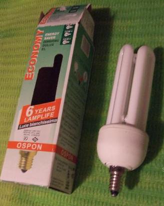 Lampadina risparmio energetico 36 W E 14 NUOVA