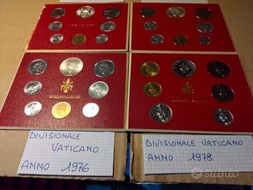 "CITTA' DEL VATICANO"-DIVISIONALI-1975-76-77-78