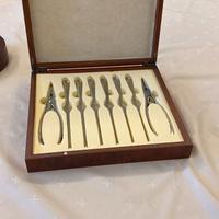 Set pinze aragosta in cofanetto radica