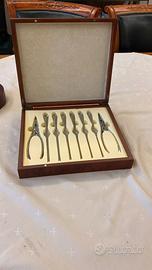 Set pinze aragosta in cofanetto radica