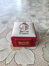 Anello solitario oro bianco 9kt con zircone
