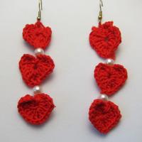 Orecchini pendenti Tre Cuori