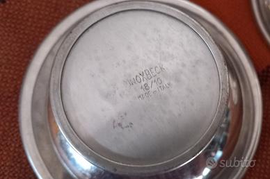 20 coppette con piattini e paletta inox.