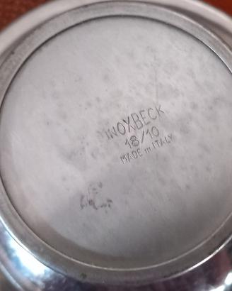 20 coppette con piattini e paletta inox.