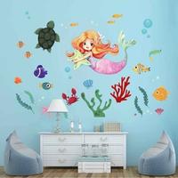 NUOVI Adesivi Murali Sirena per Camere Ragazze