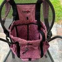 Seggiolino auto e zaino per animali di piccola tg.