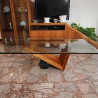 tavolino in cristallo leggermente difettato