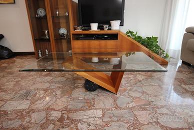 tavolino in cristallo leggermente difettato