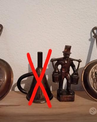 VECCHI OGGETTI MINIATURE IN RAME VINTAGE 
