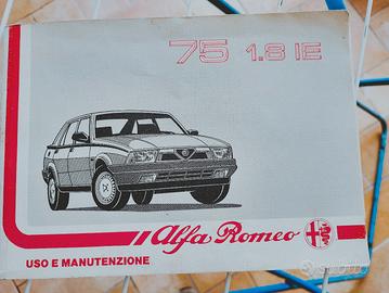 uso e manutenzione alfa 75 1.8 i.e.