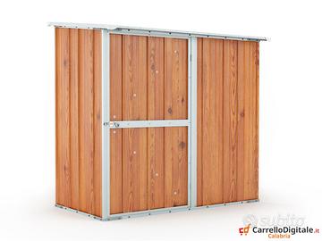 Box casetta esterno Acciaio 174x100 43kg fin legno