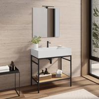 Mobile bagno 80 cm con lavabo e specchio