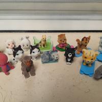 set miniature peluche animali pelosi
