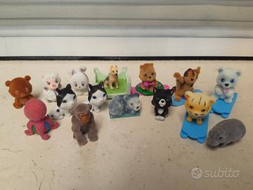 set miniature peluche animali pelosi