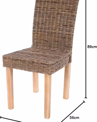 6 Sedie Littau in Kubu Rattan
