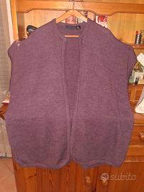 Cardigan Donna Vinaccia grande caldo Taglia Unica