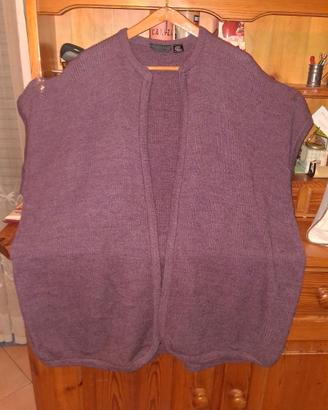 Cardigan Donna Vinaccia grande caldo Taglia Unica