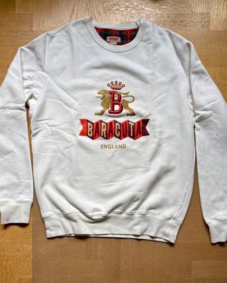 Felpa Baracuta England ricamo logo leone bianca M