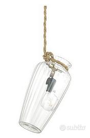 Lampada sospensione POTTY-2 forma vaso con corda