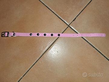 Collare Collarino Gatto Gatta rosa con Borchiette