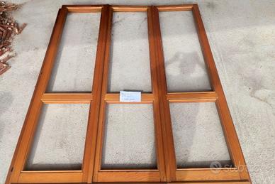 3 ante in legno pregiato per balconi/finestre