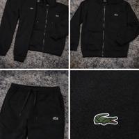 Tuta lacoste nera completa