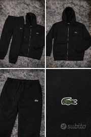 Tuta lacoste nera completa