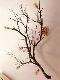 Lampadario sospension fatto a mano in legno e rame