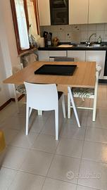 Tavolo quadrato 120x120 rovere naturale - nuovo