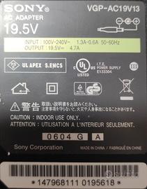 Alimentatore Sony 19.5V