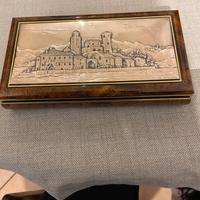 Scatola in radica e argento