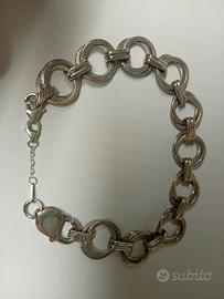 BRACCIALE IN ARGENTO 925, Massiccio, Vintage 