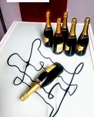 Cantinetta Porta Bottiglie Pieghevole in Metallo