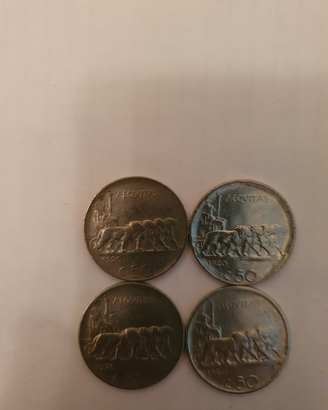 4 Monete da 50 centesimi 1920