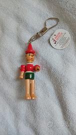 Pinocchio porta chiavi in legno-Mastro Geppetto