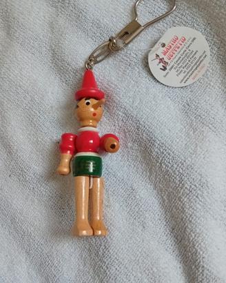 Pinocchio porta chiavi in legno-Mastro Geppetto