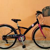 Bici 24" b-twin con cambio perfetta 