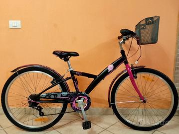 Bici 24" b-twin con cambio perfetta 