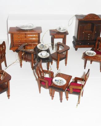 Mobili legno miniatura per casa delle bambole