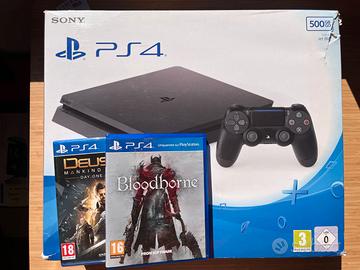 Playstation 4 slim 500GB con Bloodborne e Deus ex