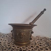 mortaio ottone vintage 