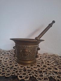 mortaio ottone vintage 