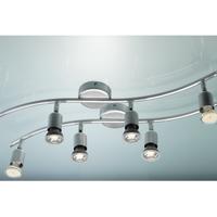 2 Plafoniere 4 Fiamme Orientabili LED Grigio
