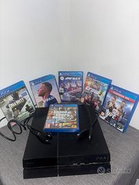 PS4 Fat da riparare ricambi + 6 Giochi (GTA V...)
