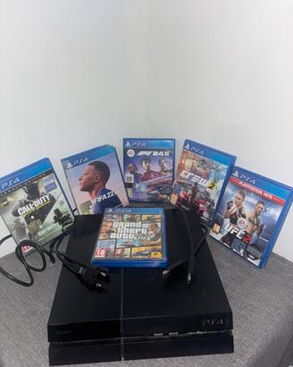PS4 Fat da riparare ricambi + 6 Giochi (GTA V...)