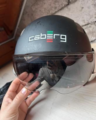 Casco e guanti pelle donna