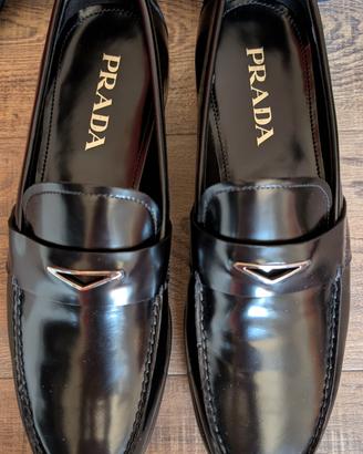 Mocassini Prada in Pelle Nera