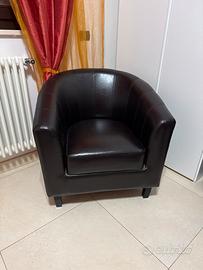 Poltrona in pelle