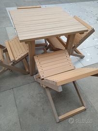 tavolo+4 sedie legno