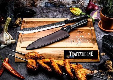 CUSTODIA per coltelli in VERA PELLE Forged